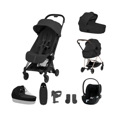 Cybex Coya Ultimate Accessory Bundle - Matt Black/Sepia Black