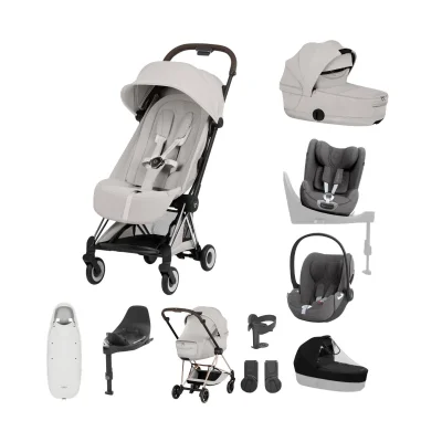 Cybex Coya Ultimate Birth & Beyond Bundle - Chrome Brown/City Grey