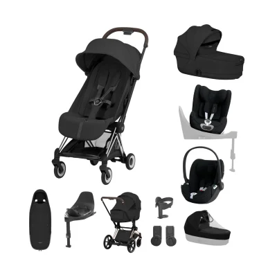 Cybex Coya Ultimate Birth & Beyond Bundle - Chrome Brown/Sepia Black