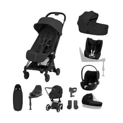 Cybex Coya Ultimate Birth & Beyond Bundle - Matt Black/Sepia Black