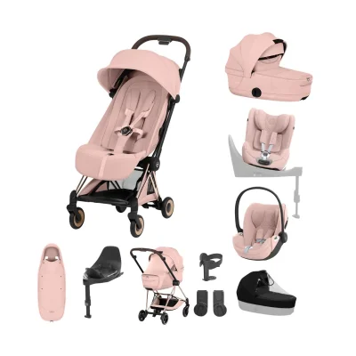 Cybex Coya Ultimate Birth & Beyond Bundle - Rose Gold/Peach Pink