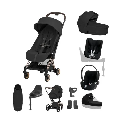 Cybex Coya Ultimate Birth & Beyond Bundle - Rose Gold/Sepia Black
