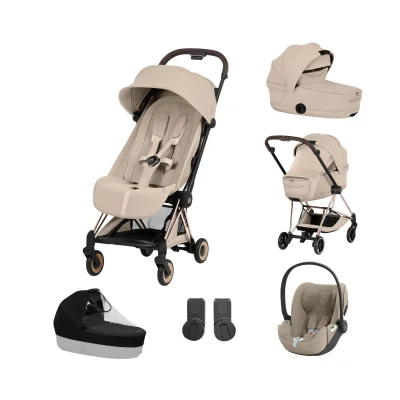 Cybex Coya Ultimate Bundle - Rose Gold/Cozy Beige
