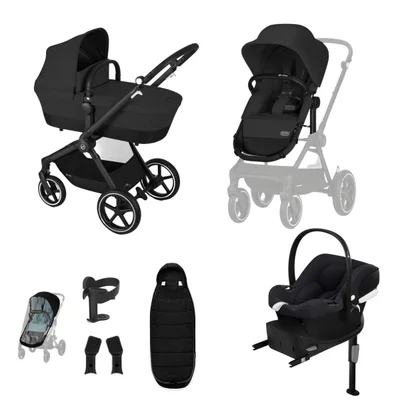 Cybex Cybex EOS Lux Comfort Travel System- Moon Black