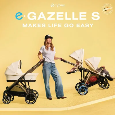 Cybex E-Gazelle S Electric Single to Double Pushchair- Moon Black — image 38