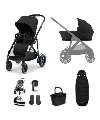 Cybex e-Gazelle S Electric Single to Double Pushchair - Moon Black / Duo
