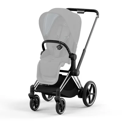 CYBEX e-Priam Frame + Seat Hardpart - Chrome Brown