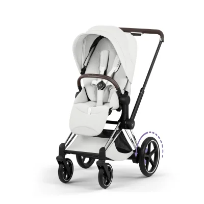 Cybex e-Priam Pushchair - Chrome Brown/Off White