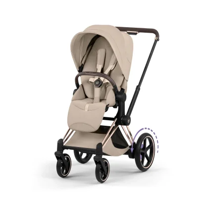 Cybex e-Priam Pushchair - Rose Gold/Cozy Beige