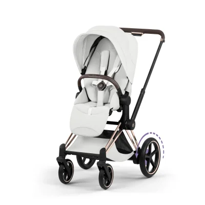 Cybex e-Priam Pushchair - Rose Gold/Off White