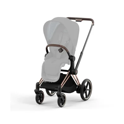 Cybex e-Priam Stroller Chassis - Rosegold/Tan (2021) — image 2