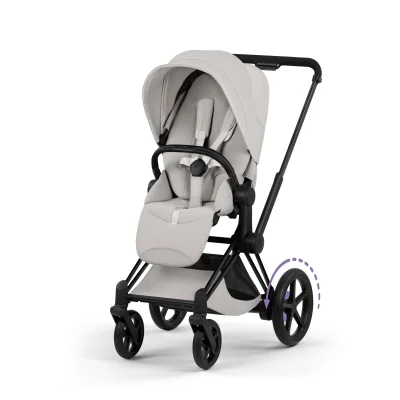 Cybex e-Priam Style Pushchair - Matt Black/City Grey
