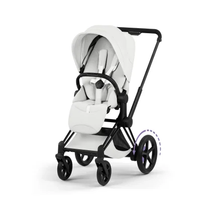 Cybex e-Priam Style Pushchair - Matt Black/Off White