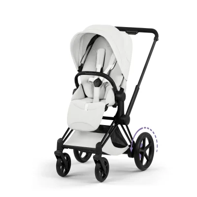 Cybex e-Priam Style Pushchair - Matt Black/Off White