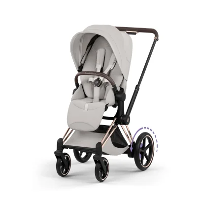 Cybex e-Priam Style Pushchair - Rose Gold/City Grey