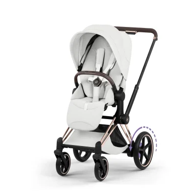 Cybex e-Priam Style Pushchair - Rose Gold/Off White