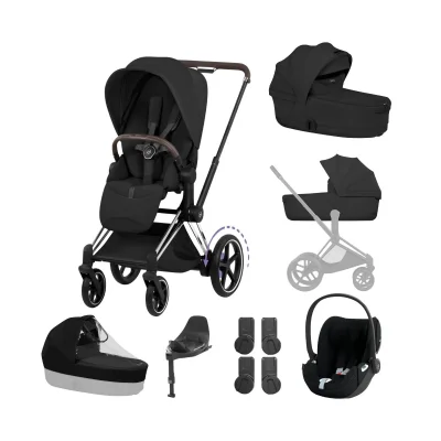 Cybex e-Priam Style Ultimate Bundle - Chrome Brown/Sepia Black