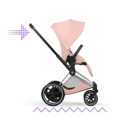Cybex e-Priam Ultimate Accessory Bundle - Chrome Brown/Peach Pink — image 6
