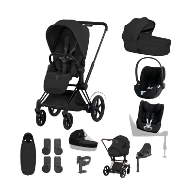 Cybex e-Priam Ultimate Birth & Beyond Bundle - Matt Black/Sepia Black