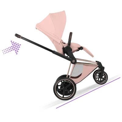 Cybex e-Priam Ultimate Birth & Beyond Bundle - Rose Gold/Peach Pink — image 5