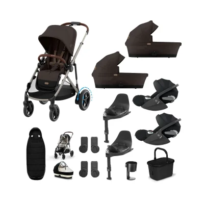 Cybex eGazelle S Twin 11 Piece Bundle with Cloud T Car Seat - Chocolate Brown — image 2
