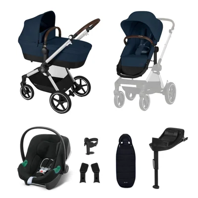 Cybex EOS Lux Comfort Travel System- Ocean Blue