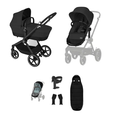 Cybex EOS Lux Essential Bundle- Moon Black