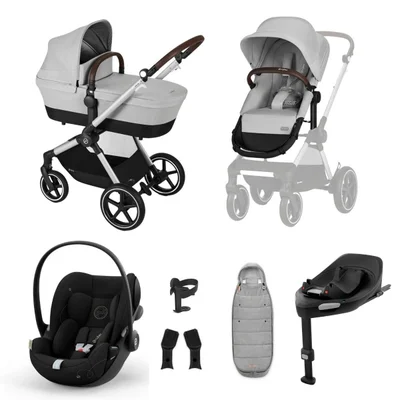 Cybex EOS Lux Luxury Travel System- Moon Black