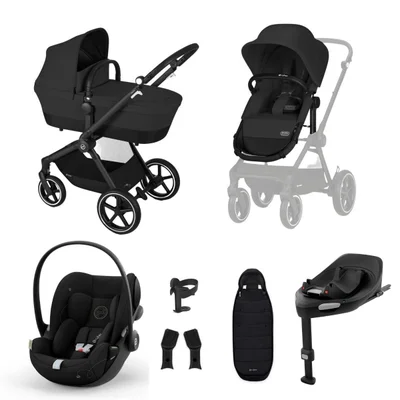 Cybex EOS Lux Luxury Travel System- Moon Black