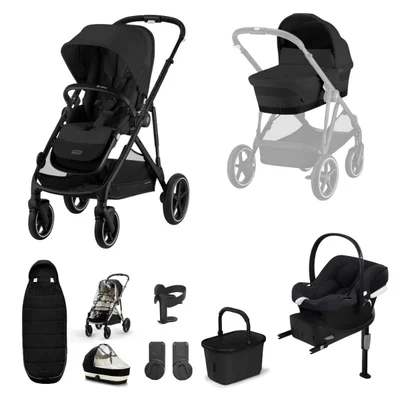Cybex Gazelle S & Aton B2 Comfort Travel System - Moon Black - Moon Black