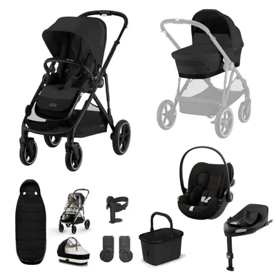 Cybex Gazelle S & Cloud G3 i-Size Luxury Travel System - Moon Black