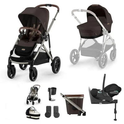 Cybex Gazelle S + Cloud T Travel System - Chocolate Brown / No Footmuff