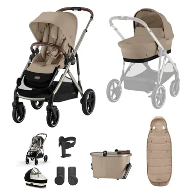 Cybex Gazelle S Essential Bundle- Almond Beige - Almond Beige