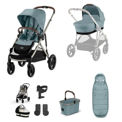 Cybex Gazelle S Essential Bundle- Stormy Blue - With Footmuff