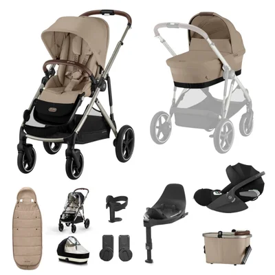 Cybex Gazelle S Luxury Bundle- Almond Beige - Almond Beige