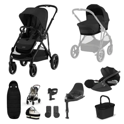 Cybex Gazelle S Luxury Bundle- Moon Black - Moon Black