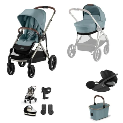 Cybex Gazelle S Luxury Bundle- Stormy Blue - Without ISOFIX Base Without Footmuf