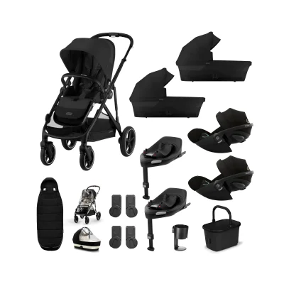 Cybex Gazelle S Twin 11 Piece Bundle with Cloud G Car Seat - Moon Black — image 17