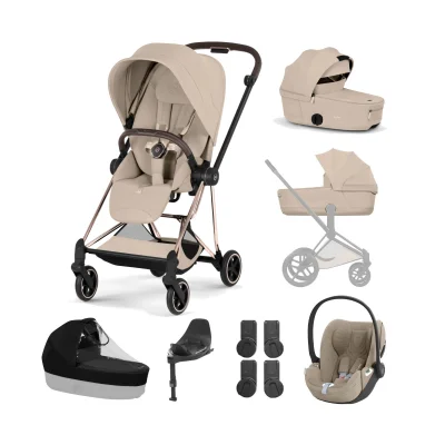 Cybex Mios Cloud T i-Size Ultimate Bundle - Rose Gold/Cozy Beige