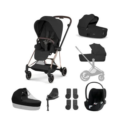 Cybex Mios Cloud T i-Size Ultimate Bundle - Rose Gold/Sepia Black
