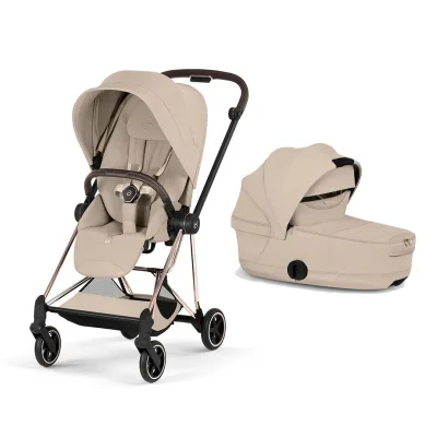 CYBEX Mios Style Single Pushchair - Cozy Beige / Rose Gold / With Carrycot