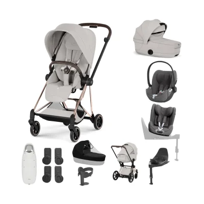 Cybex Mios Ultimate Birth & Beyond Bundle - Rose Gold/City Grey