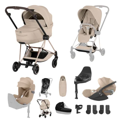 Cybex Mios Ultimate Birth & Beyond Bundle - Rose Gold/Cozy Beige