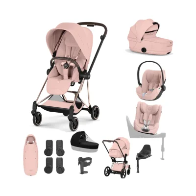 Cybex Mios Ultimate Birth & Beyond Bundle - Rose Gold/Peach Pink