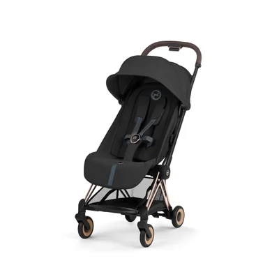 Cybex Platinum COYA Travel Stroller- Sepia Black + Rose Gold - Sepia Black