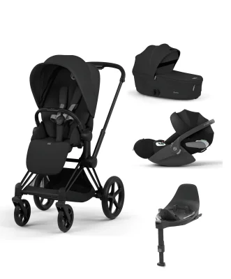 Cybex Priam Pushchair & Carrycot Bundle with Cybex Cloud T i-Size Rotating Baby Car Seat - Sepia Black