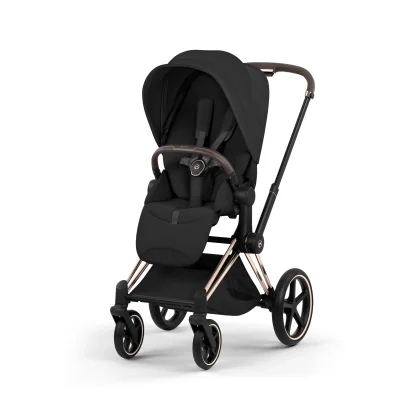 Cybex Priam Pushchair & Fold Cot Bundle - Rose Gold/Sepia Black — image 3