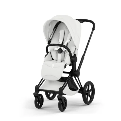 Cybex e-Priam Style Pushchair - Matt Black/Off White