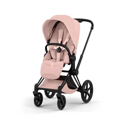 Cybex Priam Style Pushchair - Matt Black/Peach Pink