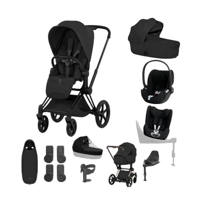 Cybex Priam Style Ultimate Birth & Beyond Bundle - Matt Black/Sepia Black